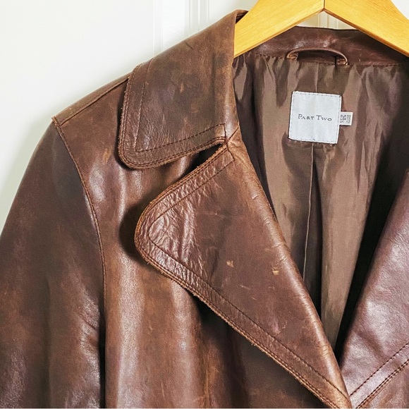 VINTAGE 70s vibes Denmark genuine leather jacket - Picture 7 of 10